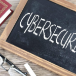 framed board that reads Cybersecurity