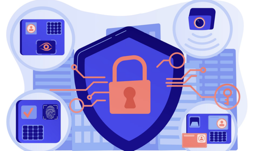Data privacy and security concept.